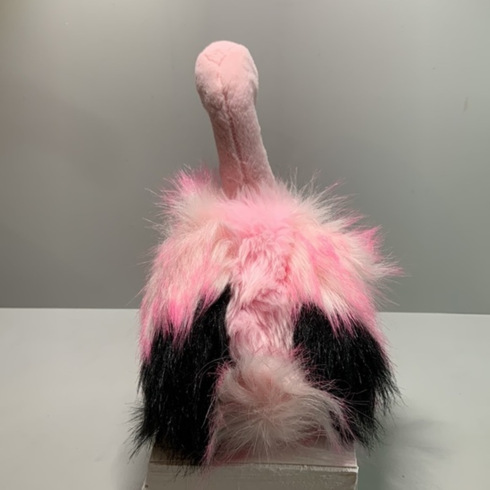 Aurora plush flamingo 🦩  fluffy faux fur body, faux suede beak and legs. - Picture 5 of 10